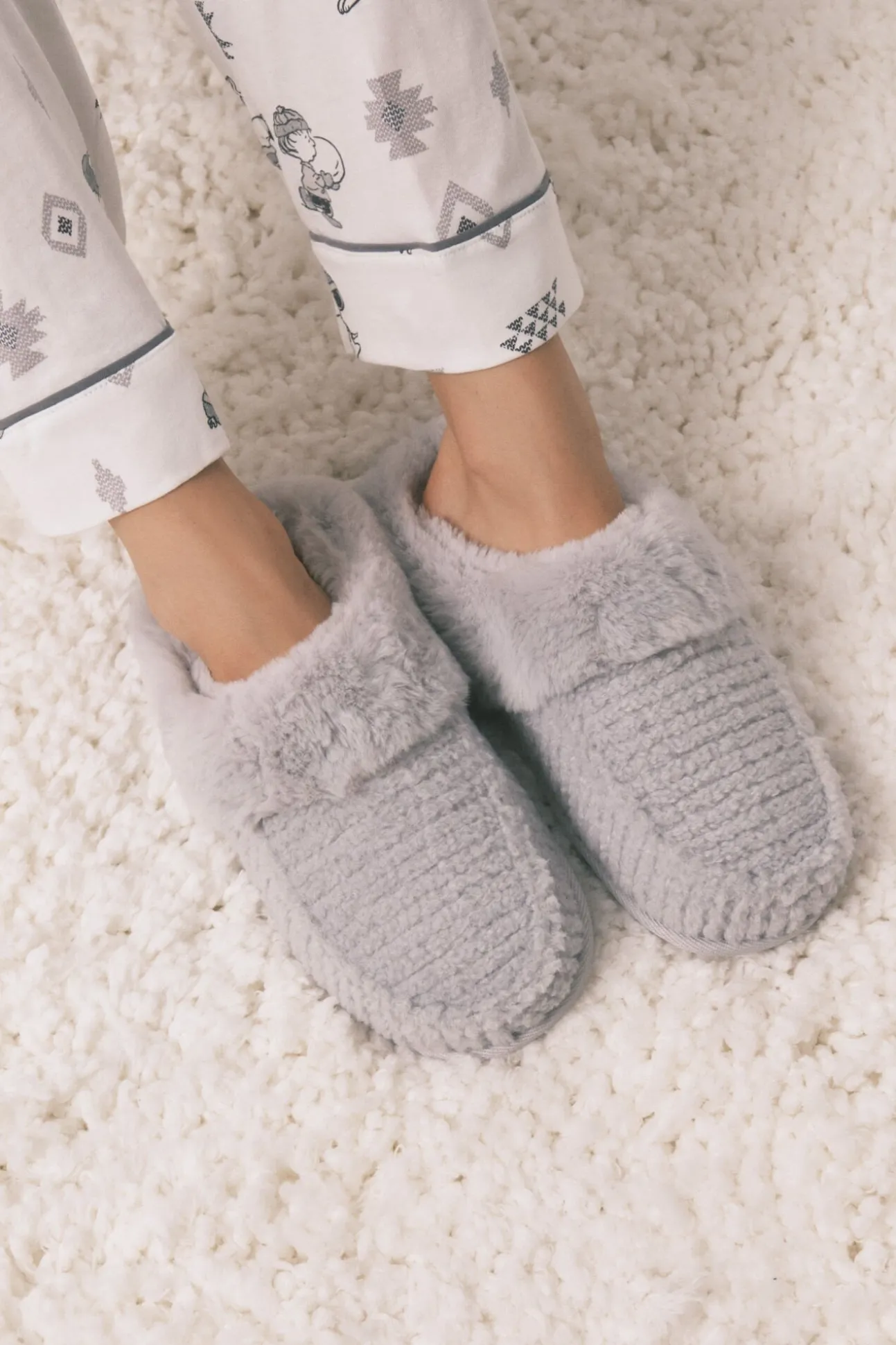 Zapatillas casa pelo estampado animal