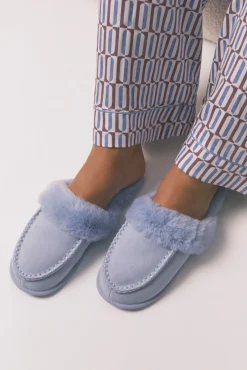 Zapatillas casa pelo sintético lila