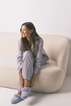 Zapatillas casa pelo sintético lila