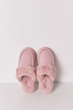 Zapatillas casa pelo sintético rosa