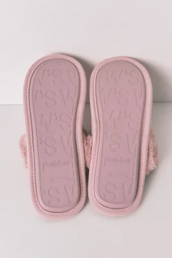 Zapatillas casa pelo sintético rosa