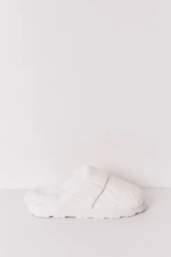 Zapatillas casa punto tricot blanco