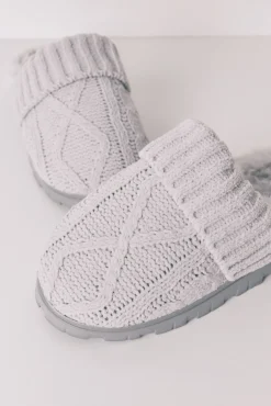 Zapatillas casa punto tricot gris