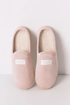 Zapatillas casa velour rosa