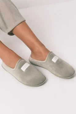 Zapatillas casa velour verde