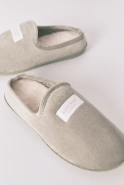 Zapatillas casa velour verde