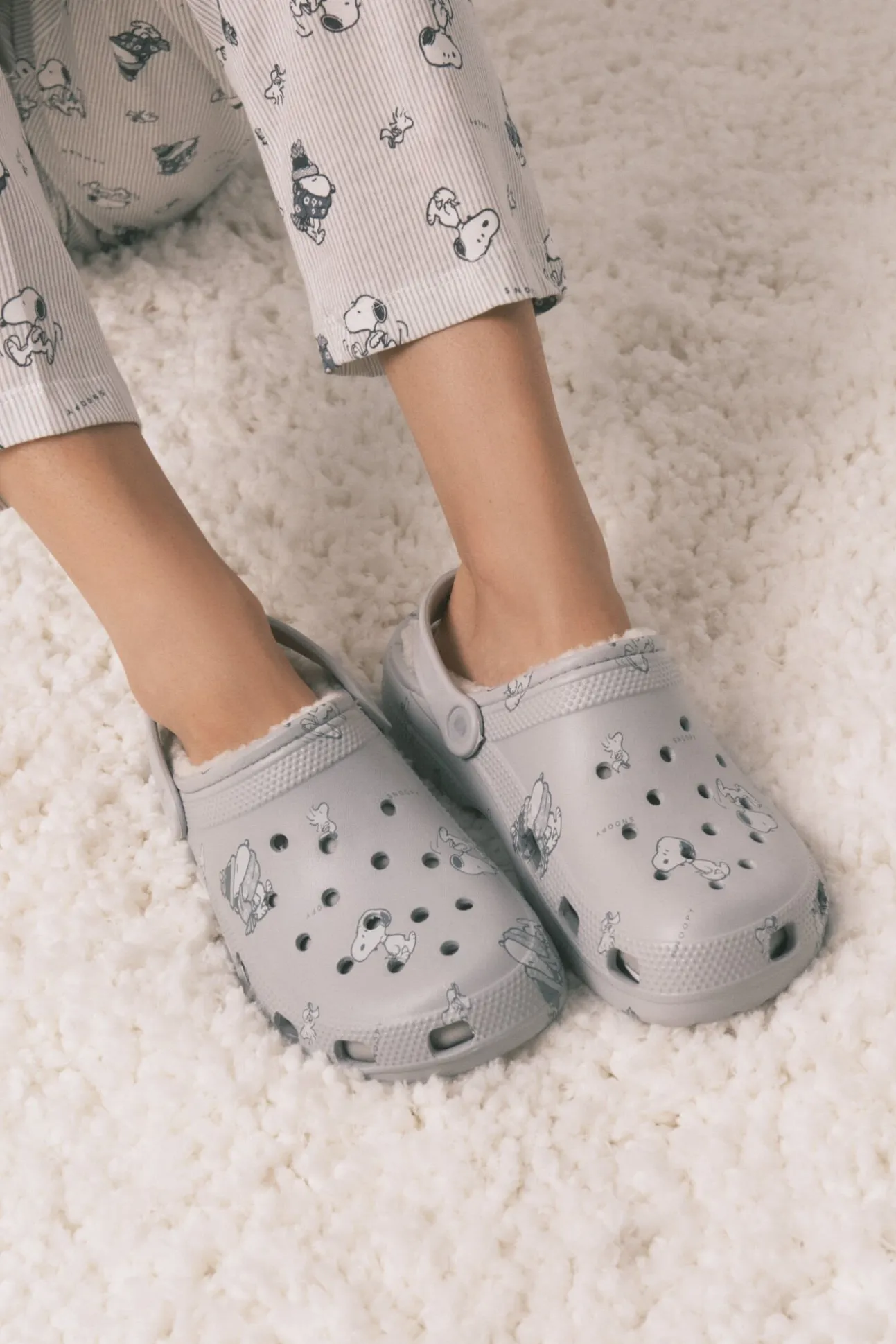 Zapatillas casa zueco borrego Snoopy