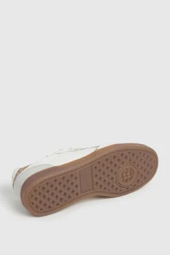 Zapatillas Piel Con Detalles En Ante