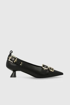 Zapatos de salón en piel con adornos